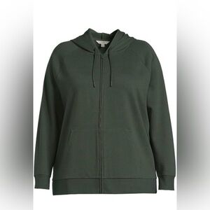 Terra & Sky Women's Plus Size Fleece Hoodie Jacket